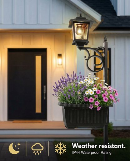 Solar Powered Decorative Lamp Post for Patio & Porch