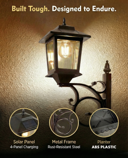Solar Powered Decorative Lamp Post for Patio & Porch