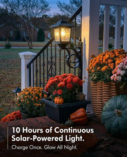 Solar Powered Decorative Lamp Post for Patio & Porch